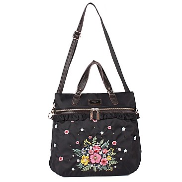 EMBROIDERED GARDEN ADIRA 2 WAY BACKPACK