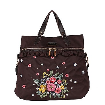 EMBROIDERED GARDEN ADIRA 2 WAY BACKPACK