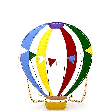 NOV004 Colorful Air Balloon Theme Novelty Cross Body