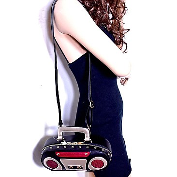 NOV005-LP Vintage Boombox Theme Novelty Bag