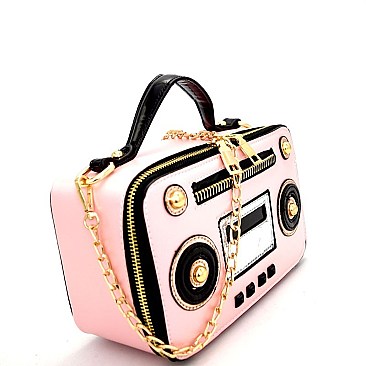 NOV006-LP Vintage Boombox Theme Novelty Bag