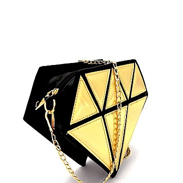 Metallic Diamond Novelty Cross Body