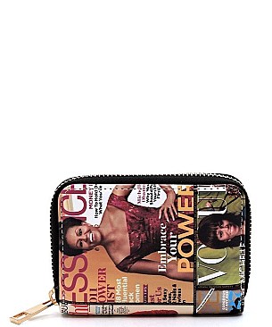 Accordion Card Holder Magazine Cover Collage Wallet