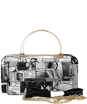 Collage Magazine Cover Clutch Wallet