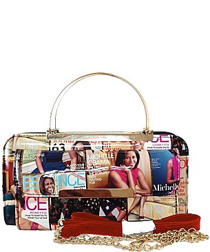 Collage Magazine Cover Clutch Wallet