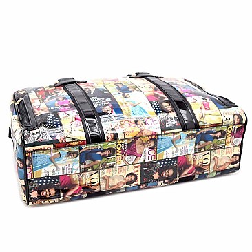 OBAMA Magazine Print Patent Weekender OVERNIGHT Duffel Bag RZ-OA2599