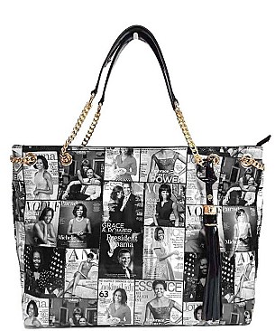 Collage Magazine Cover Tote Bag