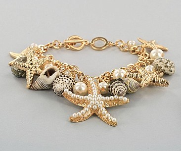 OB02648GLPRL NAUTICA CHARM BRACELET