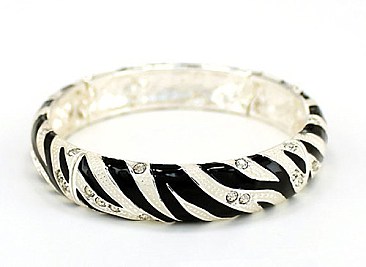 ZEBRA STONED STRETCH BRACELET