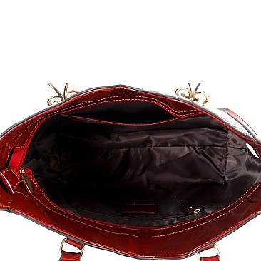 OBAMA PURSE Kiss-Lock Satchel 3 in 1 Tote Wallet SET