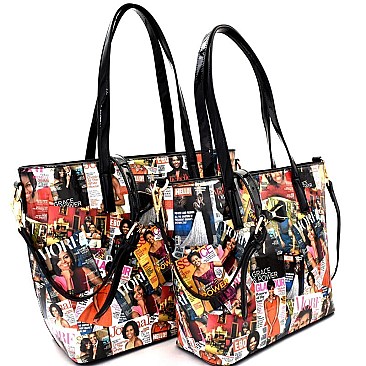 obama handbags Bow Accent Magazine Print 2 in 1