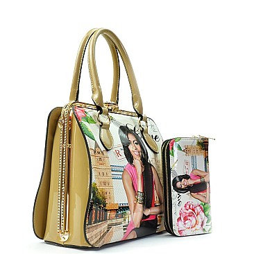 Michelle Obama's Jewel Top Satchel & Wallet Set
