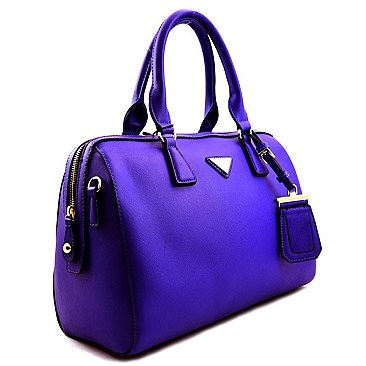 Saffiano Faux-leather Boston Satchel