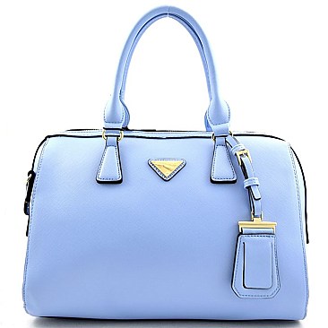 Saffiano Faux-leather Boston Satchel