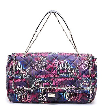 Graffiti Oversize Shoulder Bag