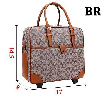 Oval Print Rolling Travel Bag