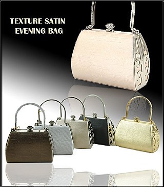 E080SL TEXTURE SATIN EVENING BAG