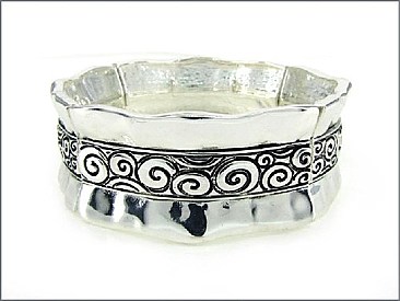 OB02116AS DESIGNER TEXTURED STRETCHABLE BRACELET