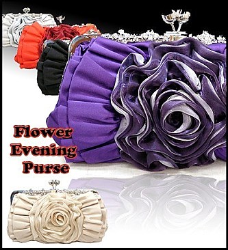 ES013 RHINESTONE FLOWER EVENING BAG