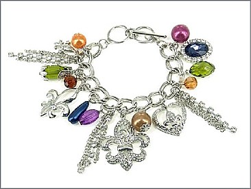 OB02021RDMUL FLEUR DE LIS TOGGLE BRACELET