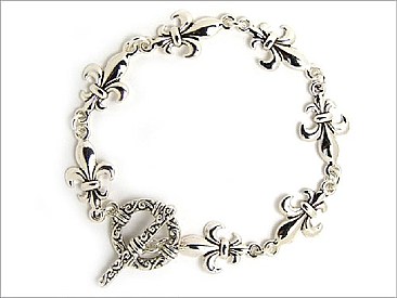 B7002AL ATS Fleur De Lis Toggle Bracelet