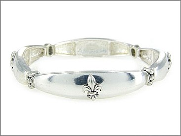 B7006L ATS Fleur De Lis Stretch Bracelet