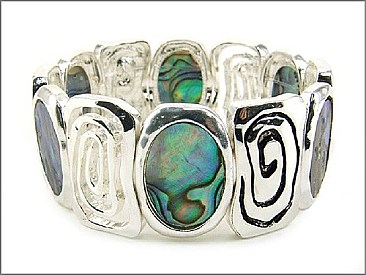 OB01631ASABA  ABALONE STRING BRACELET