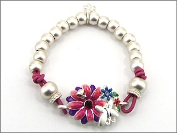 OB03024MSMUL FLOWER STRETCH BRACELET