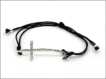 OB03070SVJET  CROSS WARPPING BRACELET