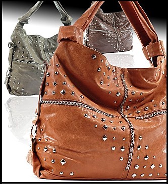 TNL10-0025 Studded Fashion Hobo Bag