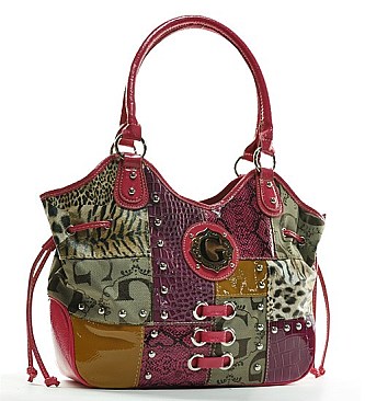 K1217  Signature Tote Fuchsia