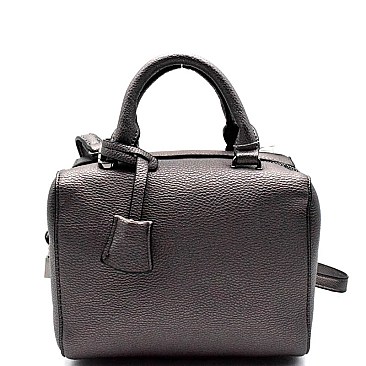 P049-LP Padlock Accent Medium Boston Satchel