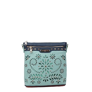 FLORAL ASTRID LASER CUT CROSS BODY