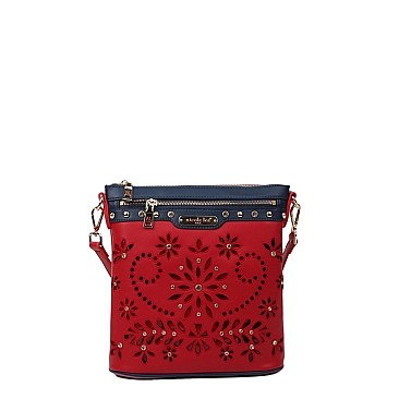 FLORAL ASTRID LASER CUT CROSS BODY