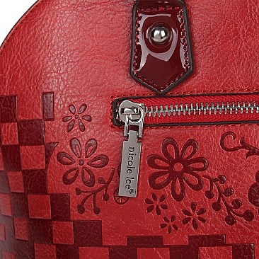 FLORAL ERIKO ENGRAVED DOME BAG