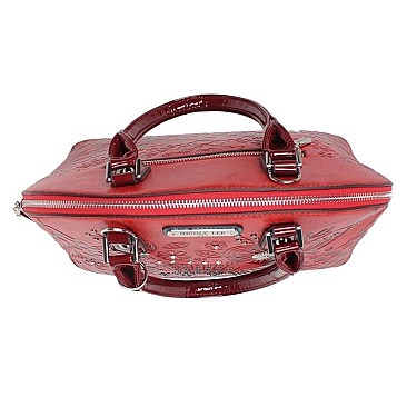 FLORAL ERIKO ENGRAVED DOME BAG