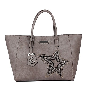 GLITZY BRONA STAR SHOPPER BAG