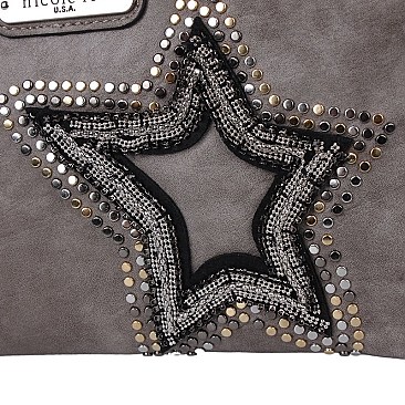 GLITZY BRONA STAR PATCH CROSS BODY