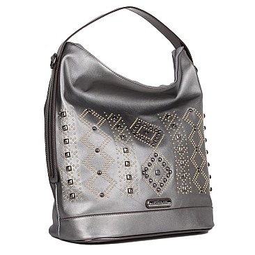 STUDDED MORRIGAN HOBO BAG