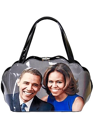 OBAMA MAGAZINE PRINT SHELL FRAME SATCHEL JP-PA00471