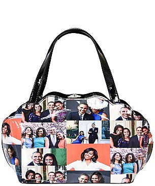 OBAMA MAGAZINE PRINT SHELL FRAME SATCHEL JP-PA00477