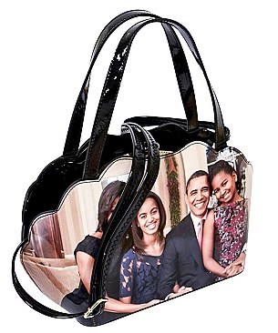 OBAMA MAGAZINE PRINT SHELL FRAME SATCHEL JP-PA00471