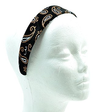 PACKOF 12 PCS. Paisley Hair Band -12 in a pack