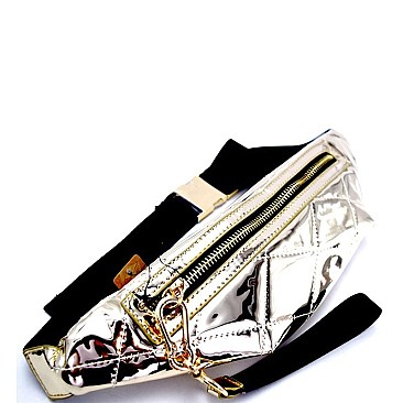 PB6970-LP Quilted Metallic Fashion Fanny Pack