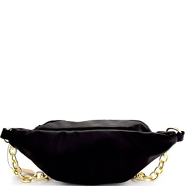 PB6980-LP Multi-Pocket Fashion Fanny Pack with Chain Strap