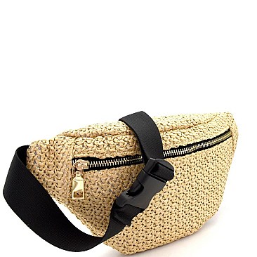 Woven Straw Fashion Fanny Pack