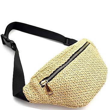 Woven Straw Fashion Fanny Pack