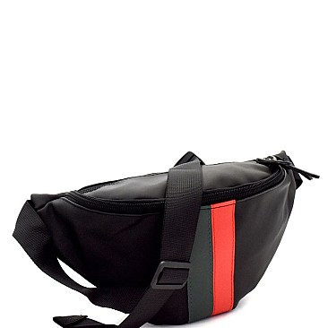 Color Block Striped Nylon Fashion Fanny Pack  MH-PB7031