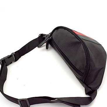 Color Block Striped Nylon Fashion Fanny Pack  MH-PB7031