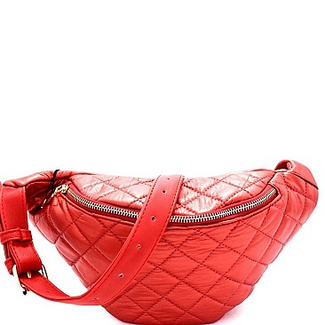 METALLIC QUILTED FANNY PACK